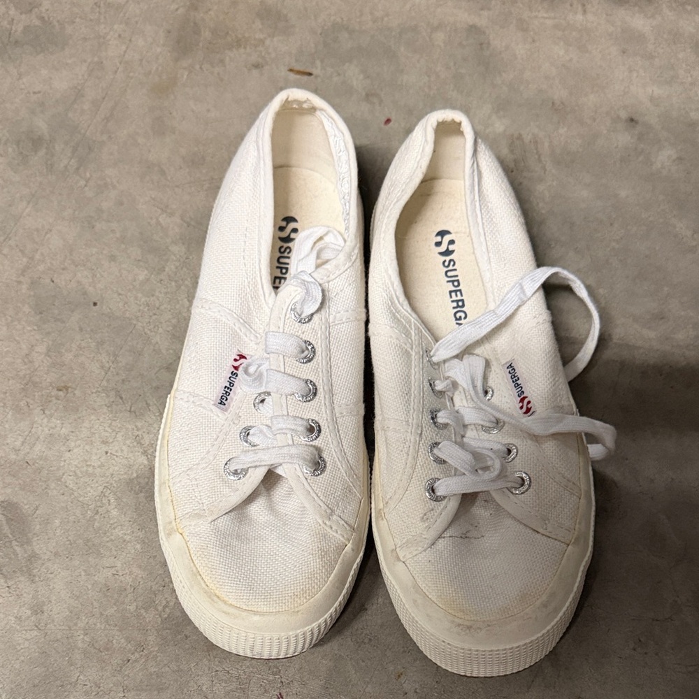 Superga Off-White Canvas Sneakers EU 37